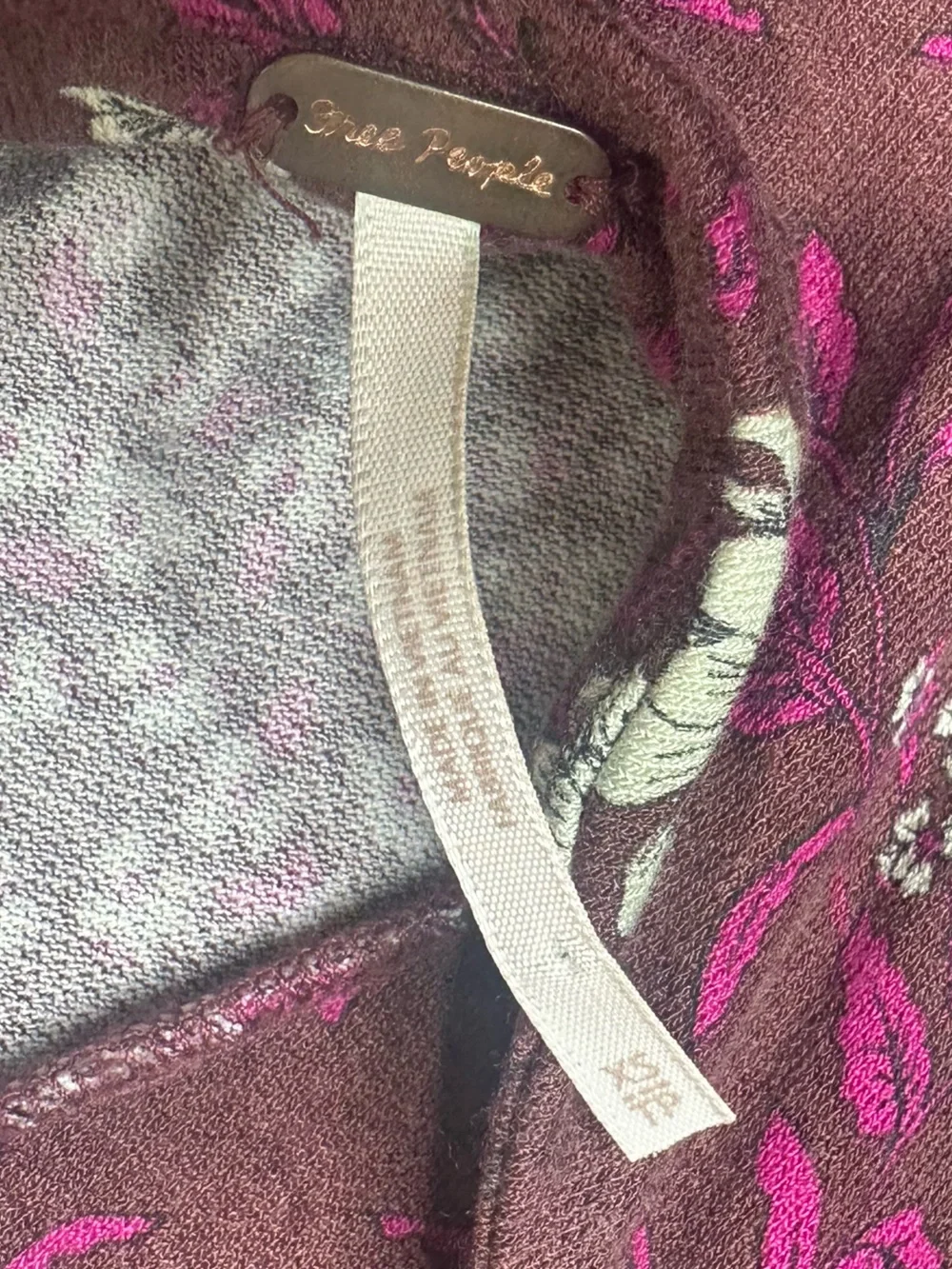 Free People Love Story Maxi Dress In Raisin Combo Size XS